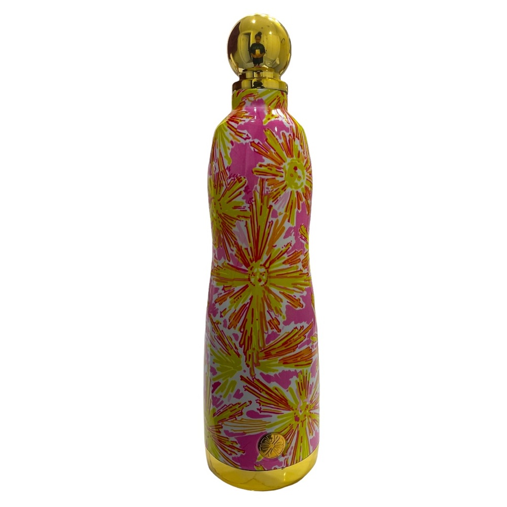 Lilly Pulitzer Limited Edition Squeeze The Day Water Bottle 24 oz Pink, Yellow,